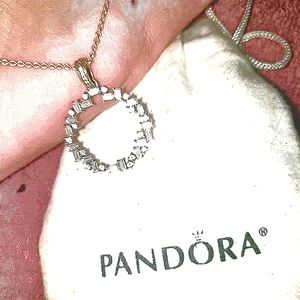 Pandora ice cube sparkling crystal necklace